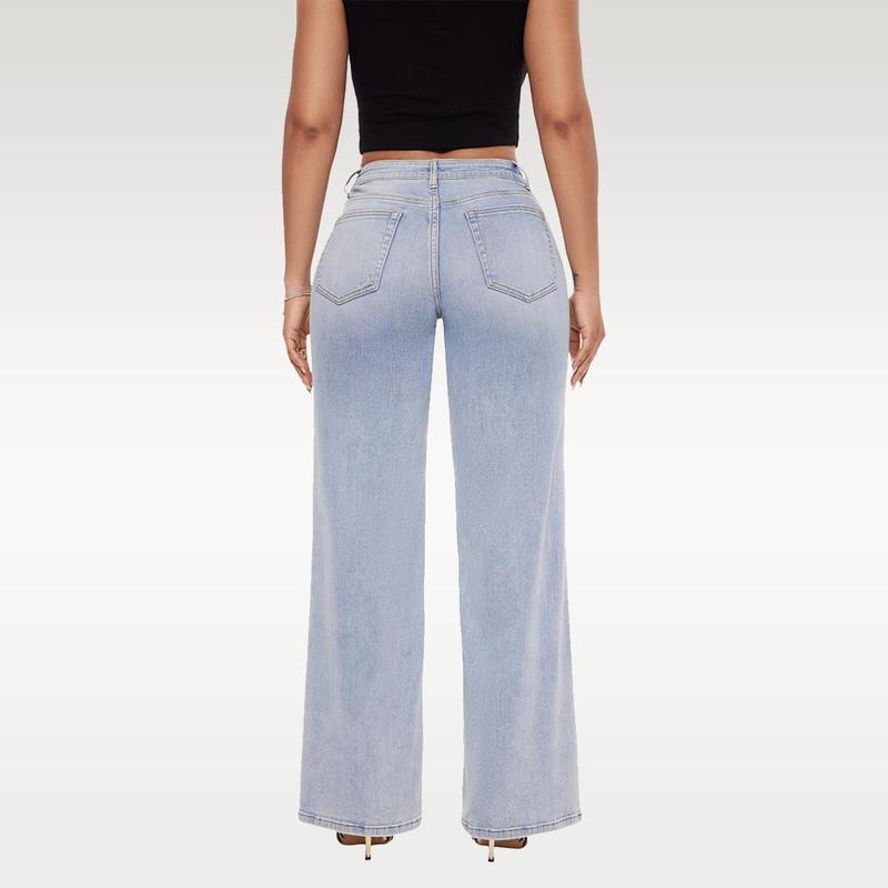 Trevalisse Mid-Rise Wide-Leg Jeans
