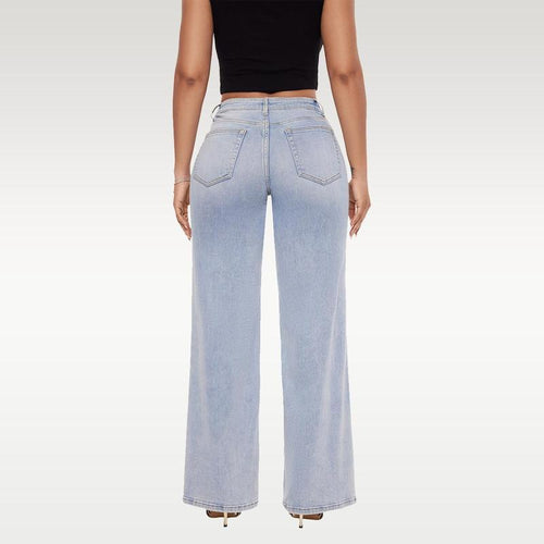 Trevalisse Mid-Rise Wide-Leg Jeans
