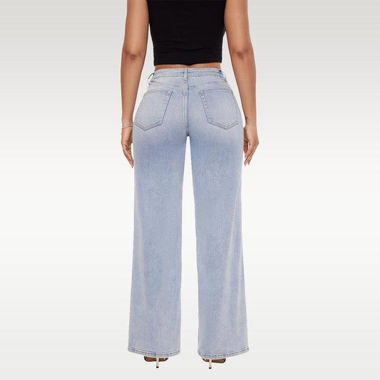 Trevalisse Mid-Rise Wide-Leg Jeans