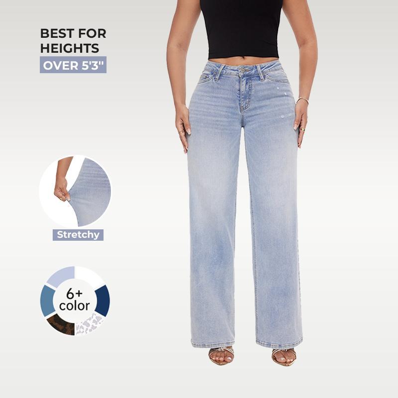 Trevalisse Mid-Rise Wide-Leg Jeans